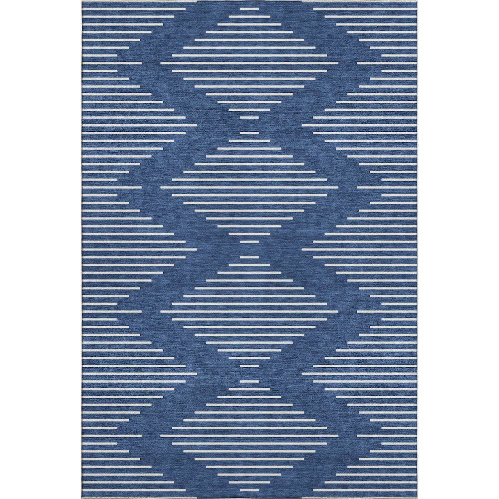 Premium Machine Washable Mayfield AMF1016 Navy 9' x 12' Rug. Picture 1