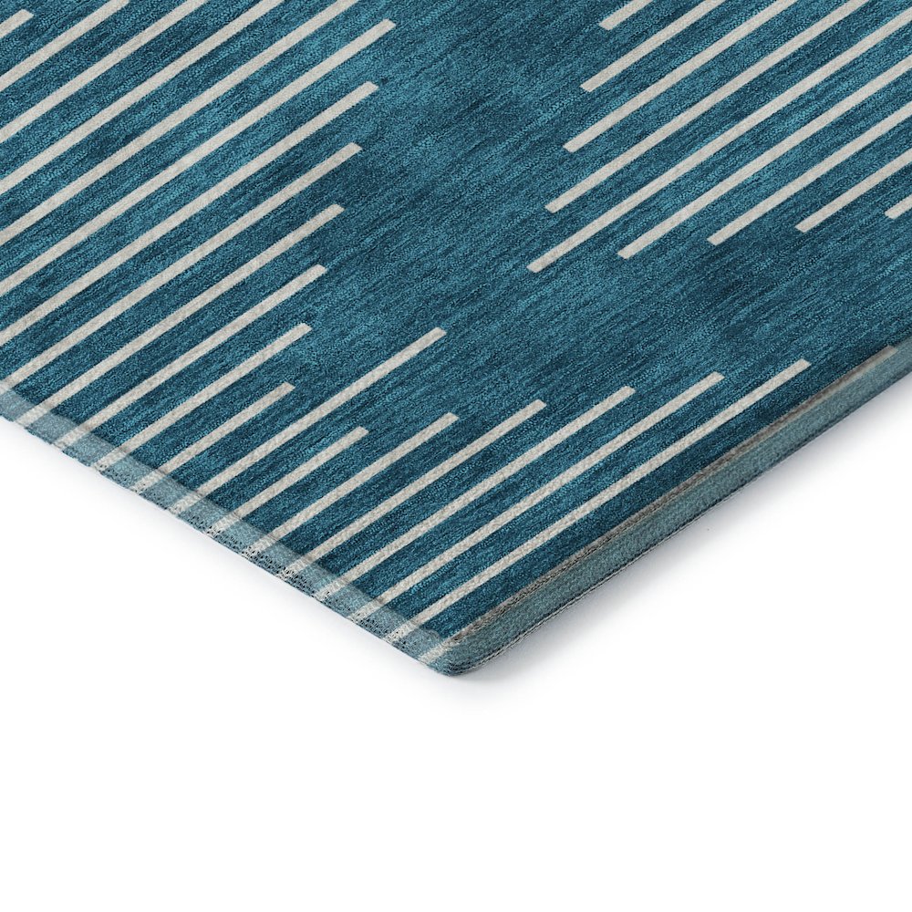 Premium Machine Washable Mayfield AMF1016 Teal 5' x 7'6" Rug. Picture 3