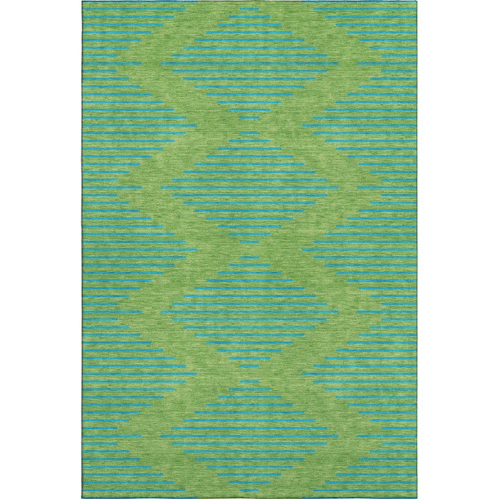Premium Machine Washable Mayfield AMF1017 Green 9' x 12' Rug. Picture 1