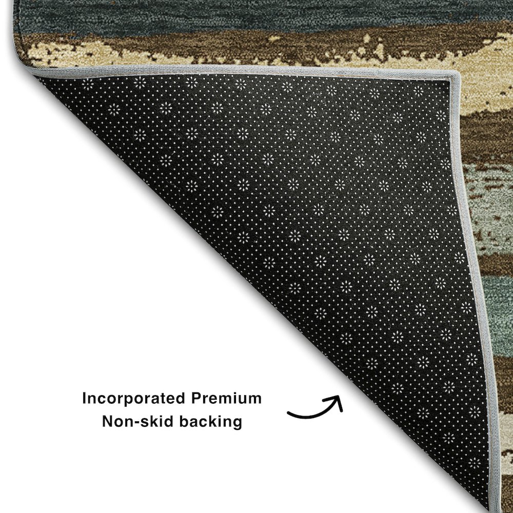 Premium Machine Washable Mayfield AMF1019 Fudge 5' x 7'6" Rug. Picture 2