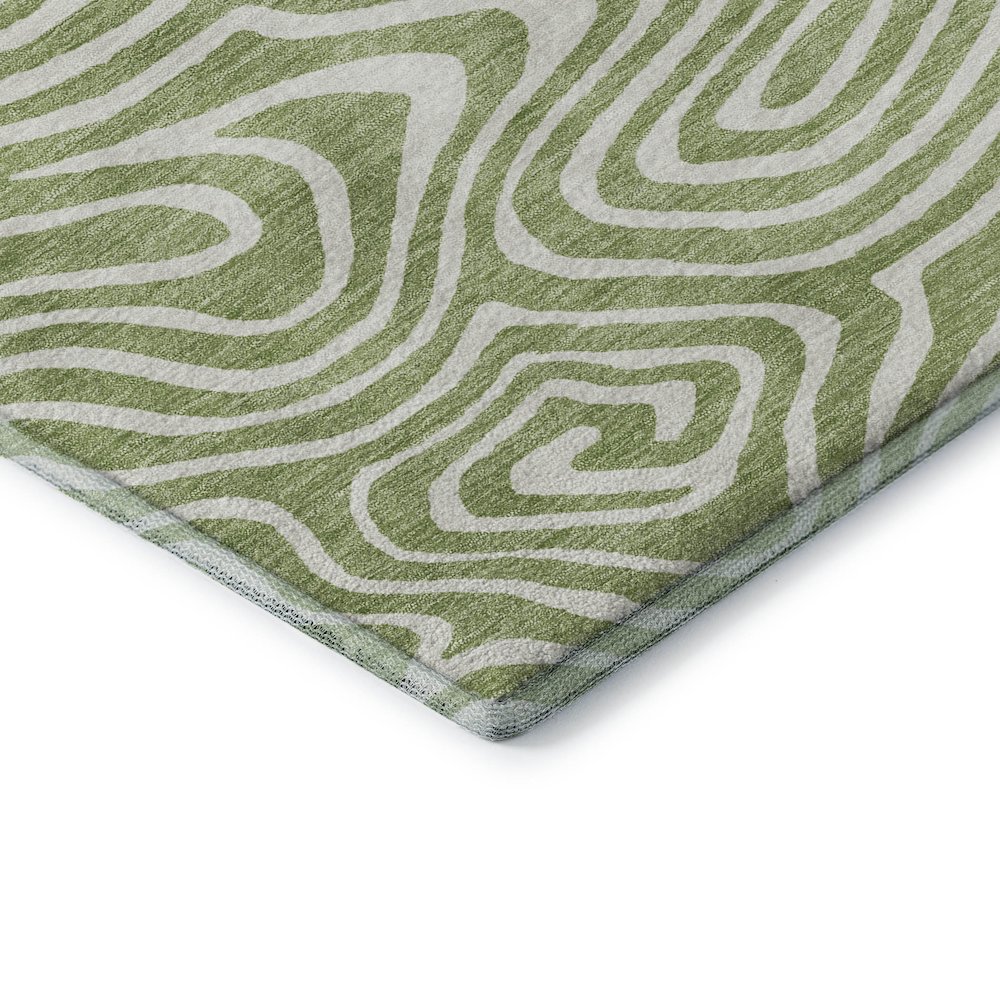Premium Machine Washable Mayfield AMF1020 Aloe 5' x 7'6" Rug. Picture 3