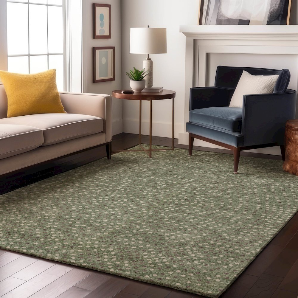 Premium Machine Washable Mayfield AMF1021 Sage 9' x 12' Rug. Picture 5