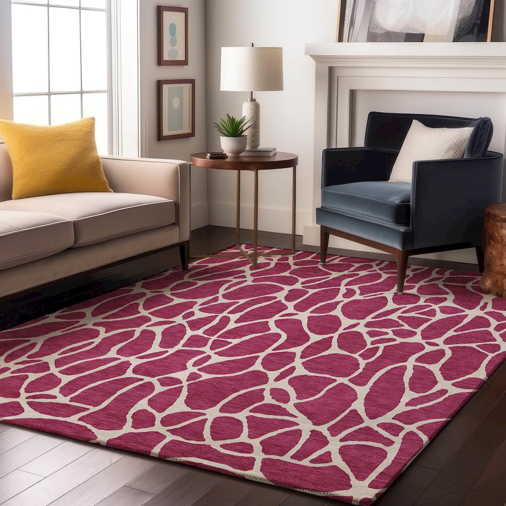 Premium Machine Washable Mayfield AMF1024 Blush 9' x 12' Rug. Picture 5