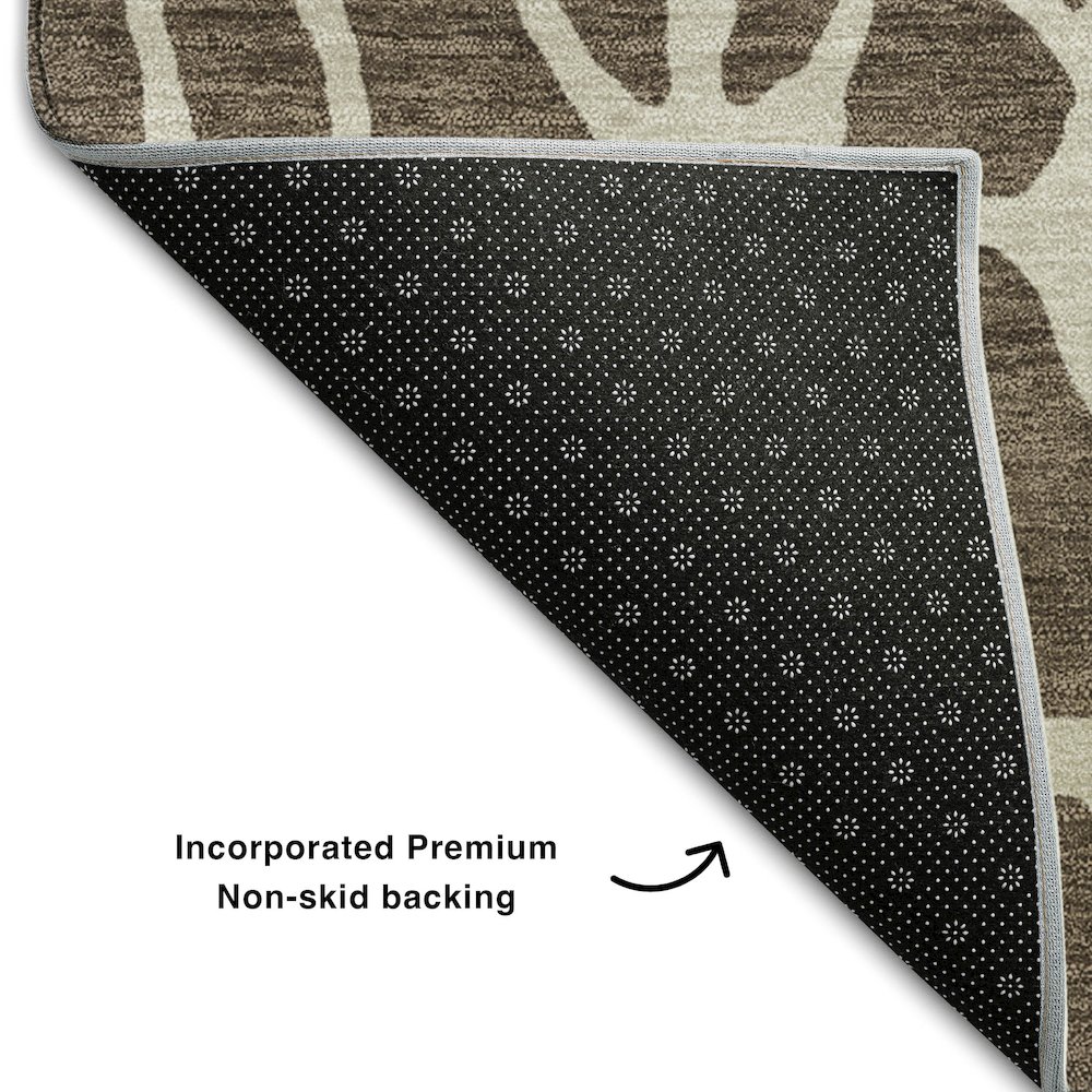 Premium Machine Washable Mayfield AMF1024 Fudge 5' x 7'6" Rug. Picture 2