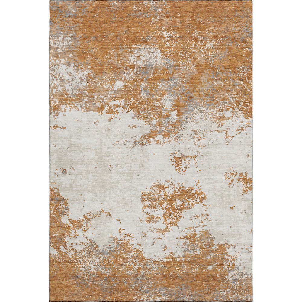 Premium Machine Washable Mayfield AMF1027 Copper 9' x 12' Rug. Picture 1