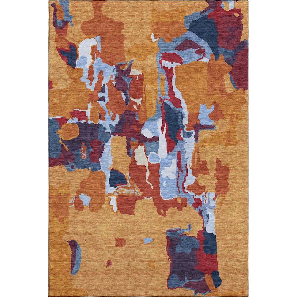 Premium Machine Washable Mayfield AMF1028 Copper 9' x 12' Rug. Picture 1