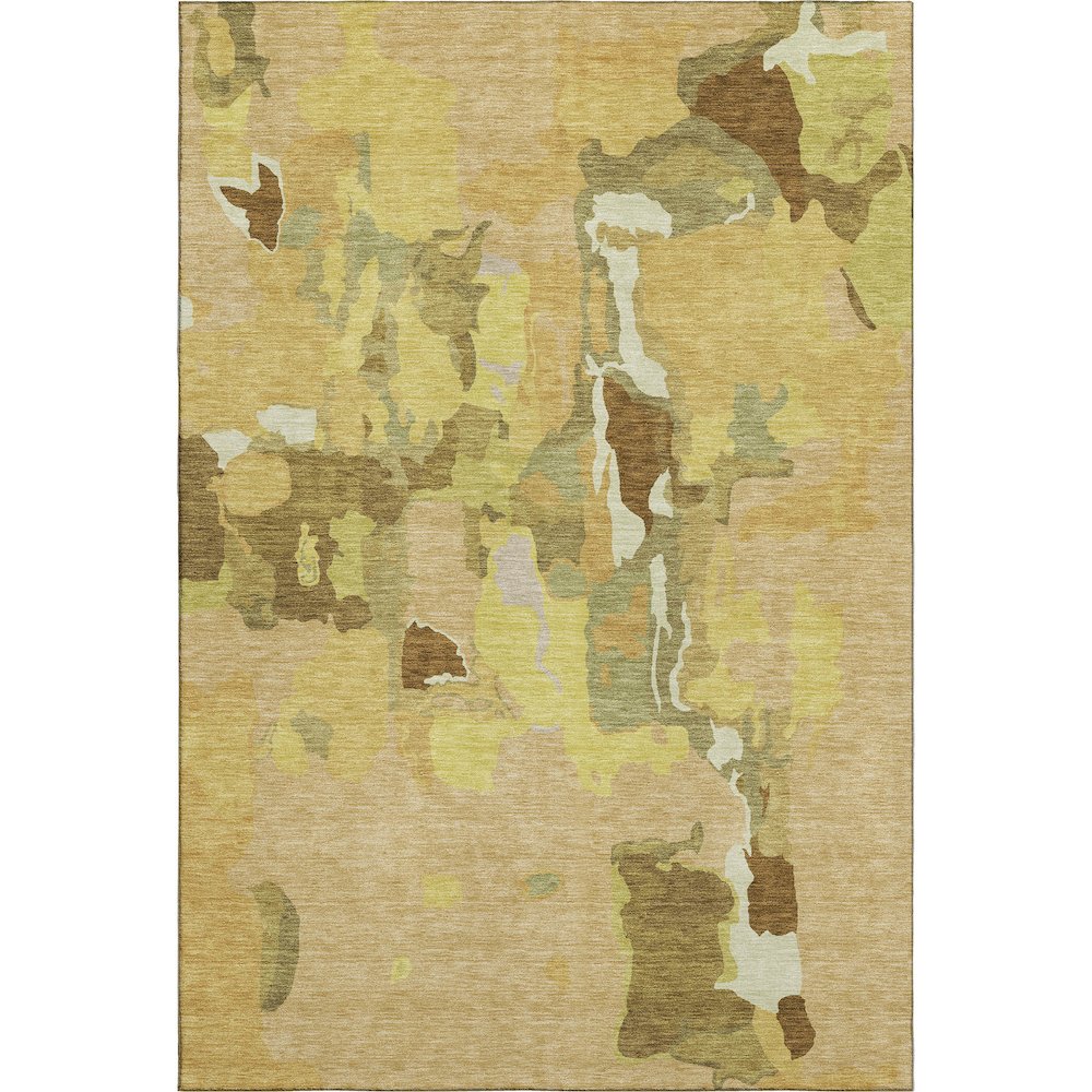 Premium Machine Washable Mayfield AMF1028 Gold 9' x 12' Rug. Picture 1