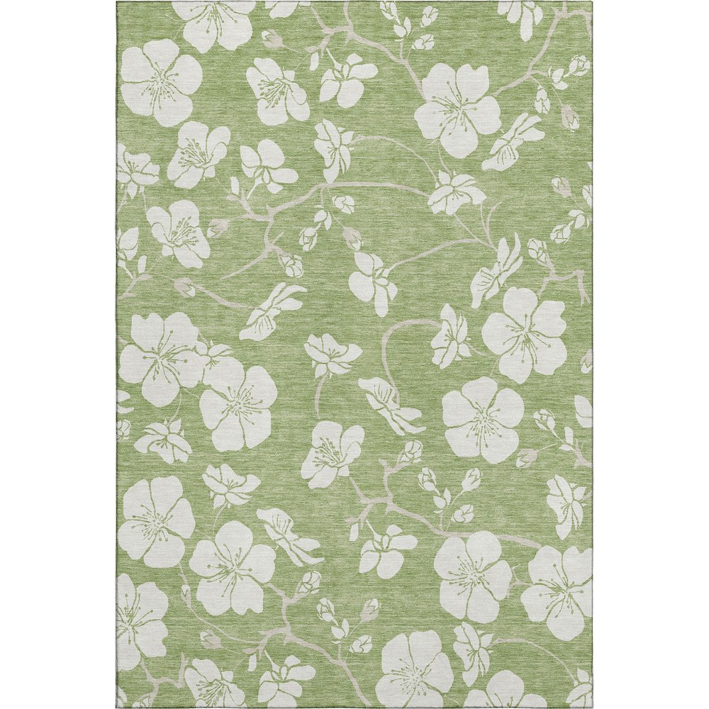 Premium Machine Washable Mayfield AMF1032 Aloe 9' x 12' Rug. Picture 1
