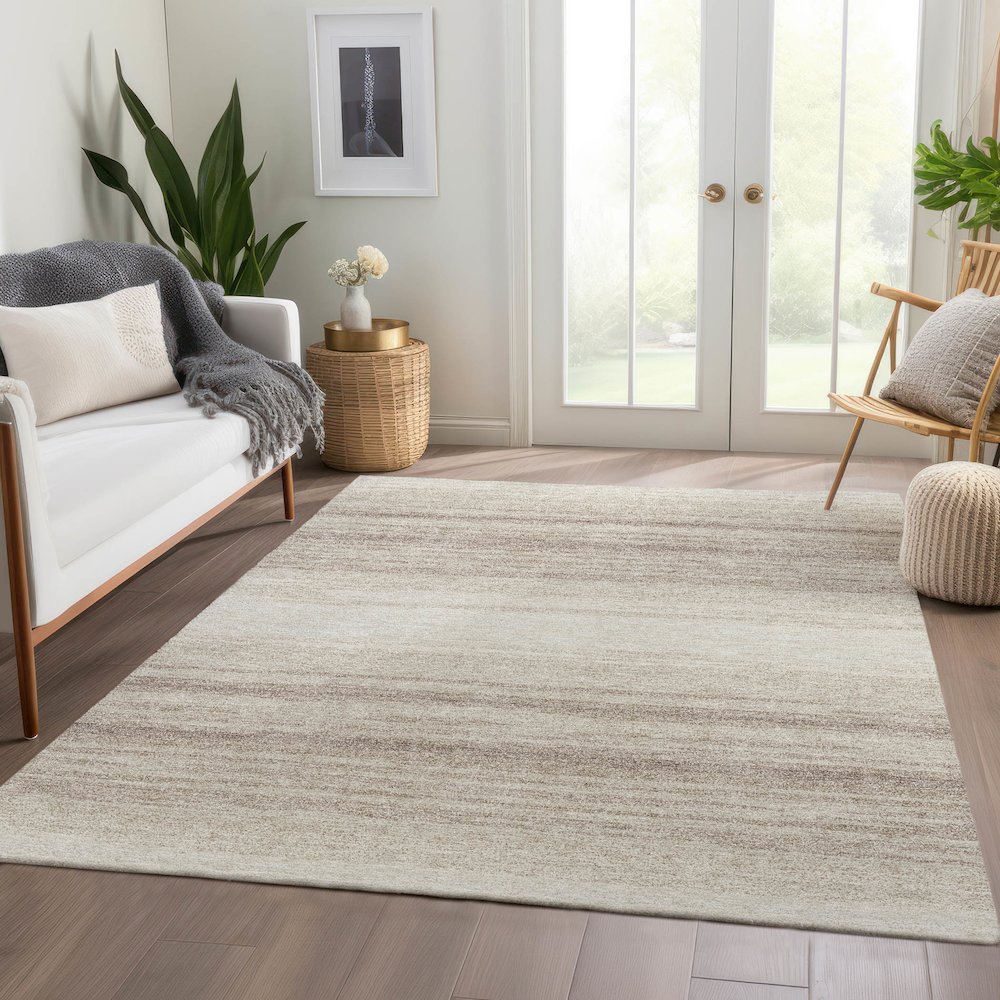 Premium Machine Washable Mayfield AMF1033 Ivory 9' x 12' Rug. Picture 6