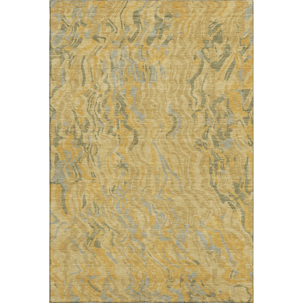 Premium Machine Washable Mayfield AMF1038 Gold 9' x 12' Rug. Picture 1