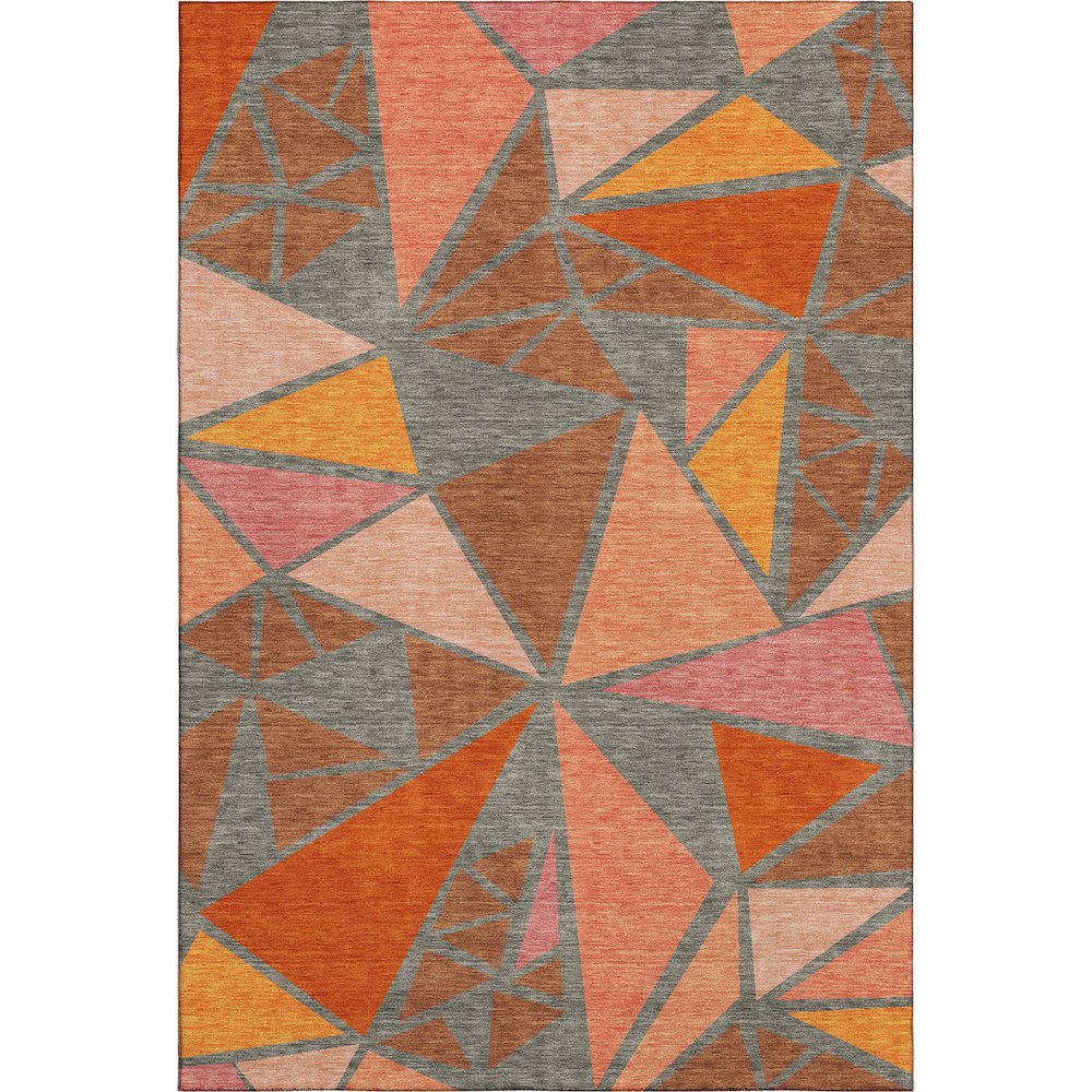 Premium Machine Washable Mayfield AMF1039 Rust 9' x 12' Rug. Picture 1