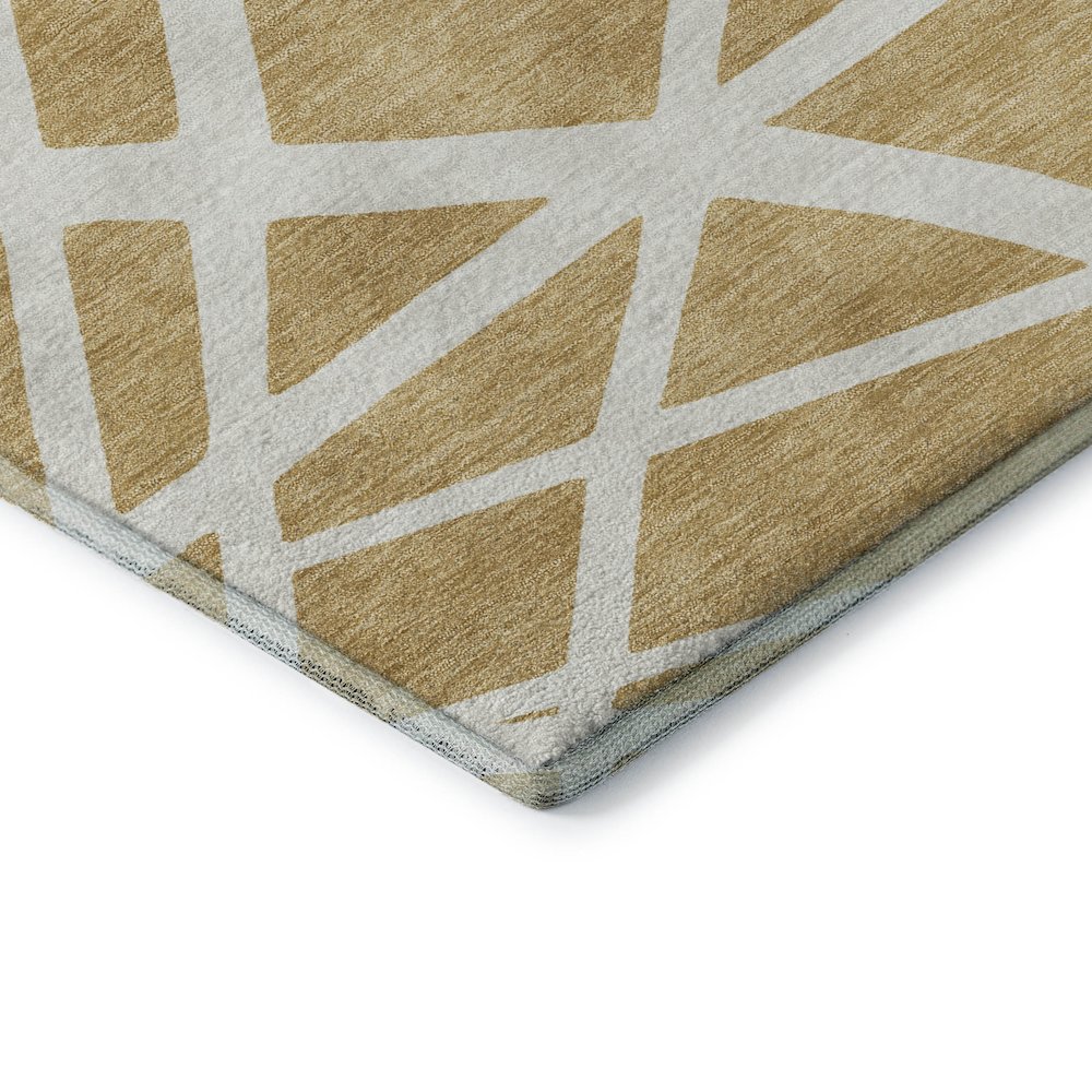 Premium Machine Washable Mayfield AMF1040 Gold 5' x 7'6" Rug. Picture 3