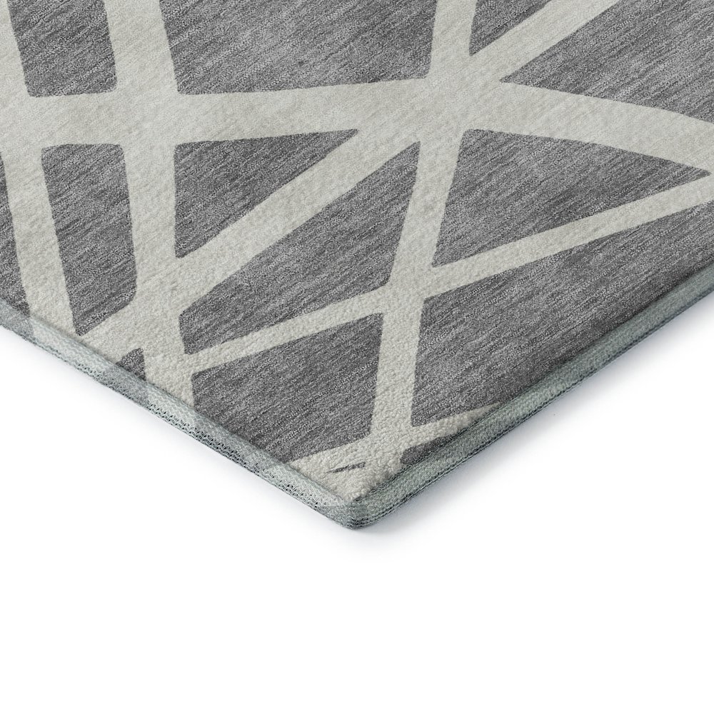 Premium Machine Washable Mayfield AMF1040 Gray 5' x 7'6" Rug. Picture 3