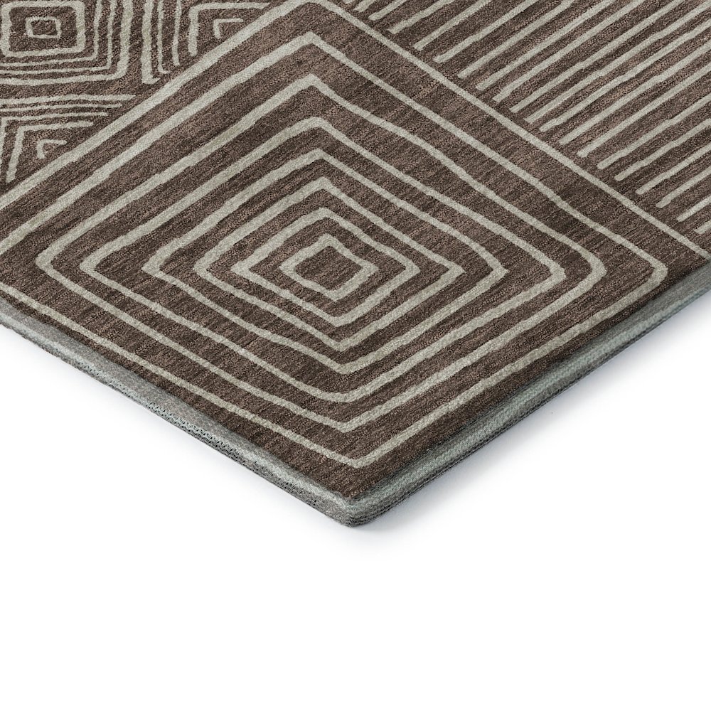 Premium Machine Washable Mayfield AMF1044 Brown 5' x 7'6" Rug. Picture 3