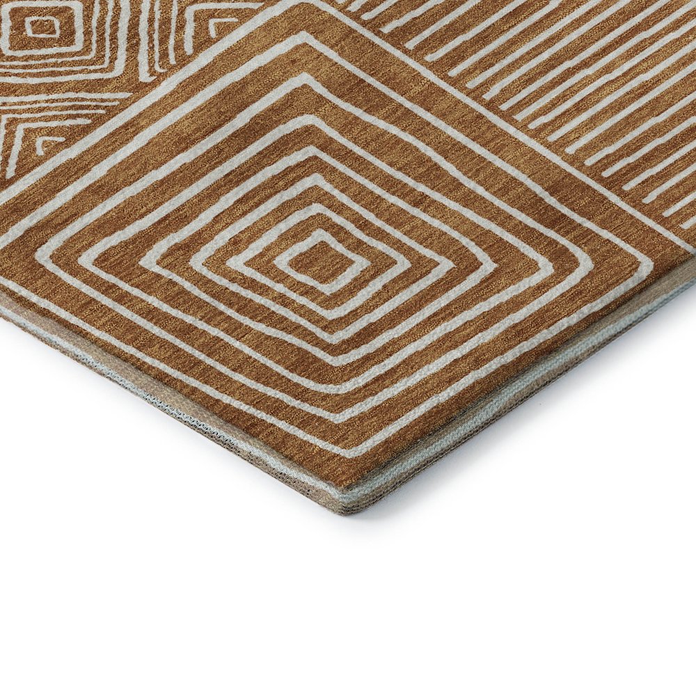 Premium Machine Washable Mayfield AMF1044 Paprika 5' x 7'6" Rug. Picture 3