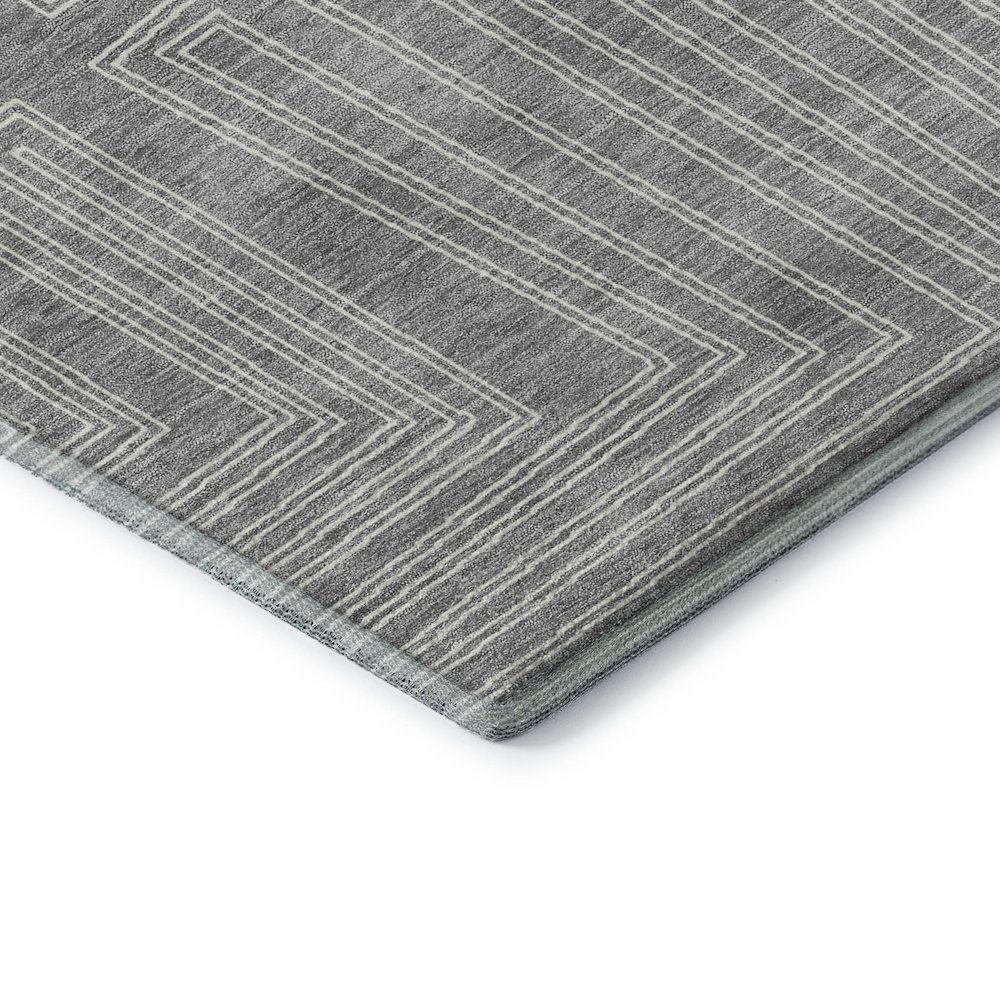 Premium Machine Washable Mayfield AMF1045 Gray 5' x 7'6" Rug. Picture 3