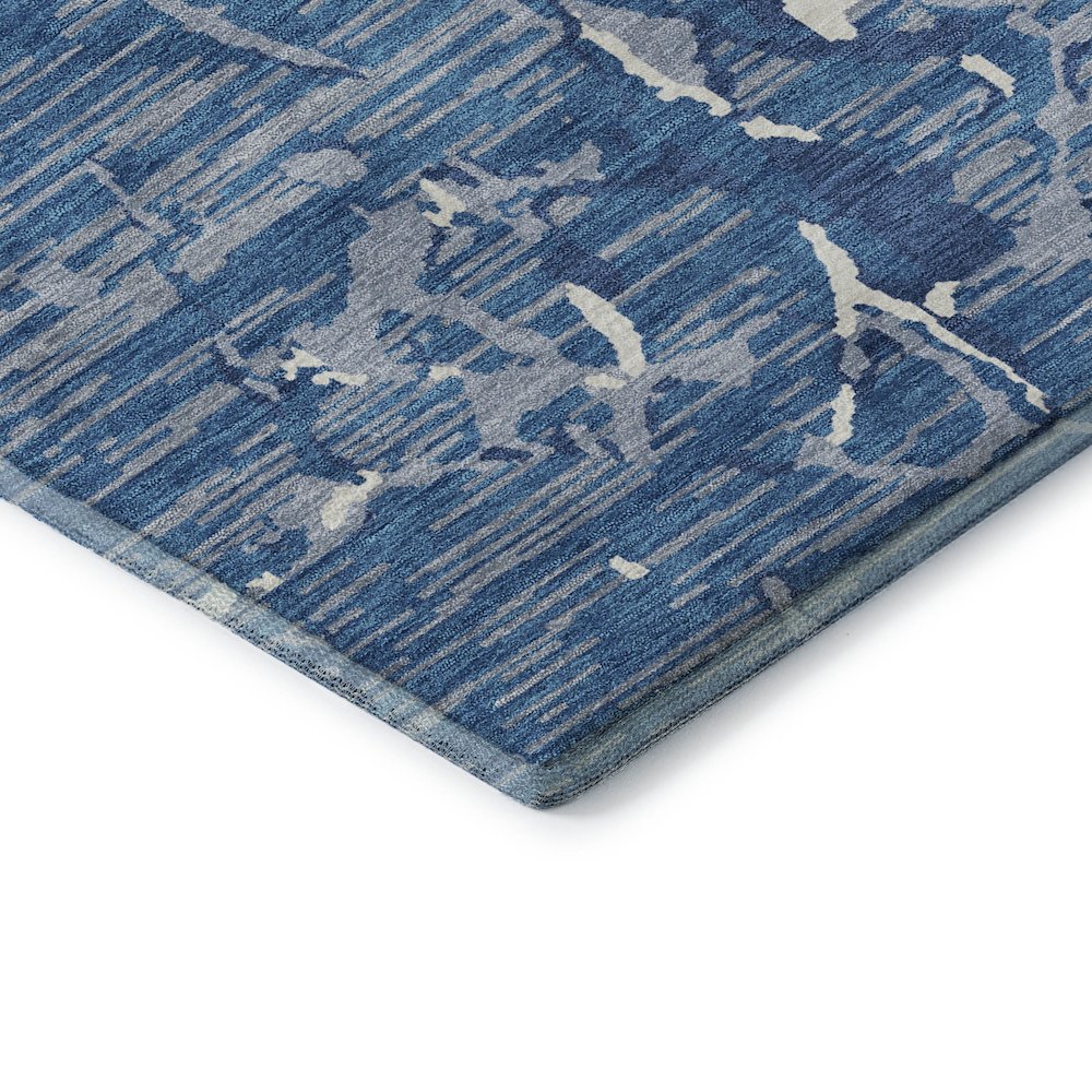 Premium Machine Washable Mayfield AMF1046 Blue 5' x 7'6" Rug. Picture 3