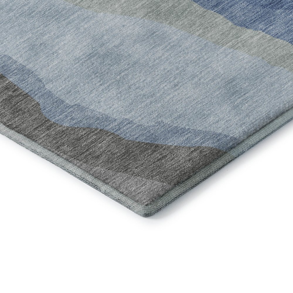 Premium Machine Washable Mayfield AMF1047 Blue 5' x 7'6" Rug. Picture 3