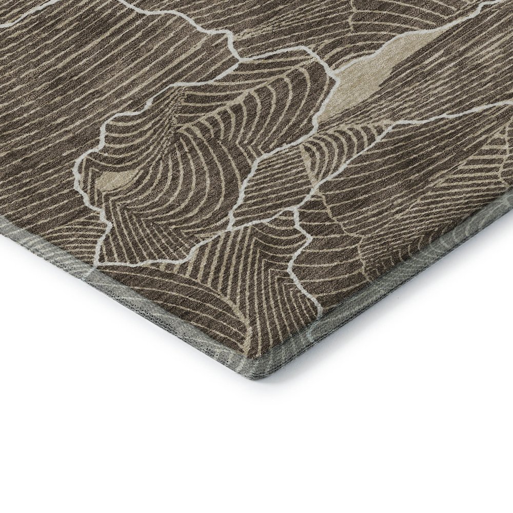 Premium Machine Washable Mayfield AMF1048 Brown 5' x 7'6" Rug. Picture 3