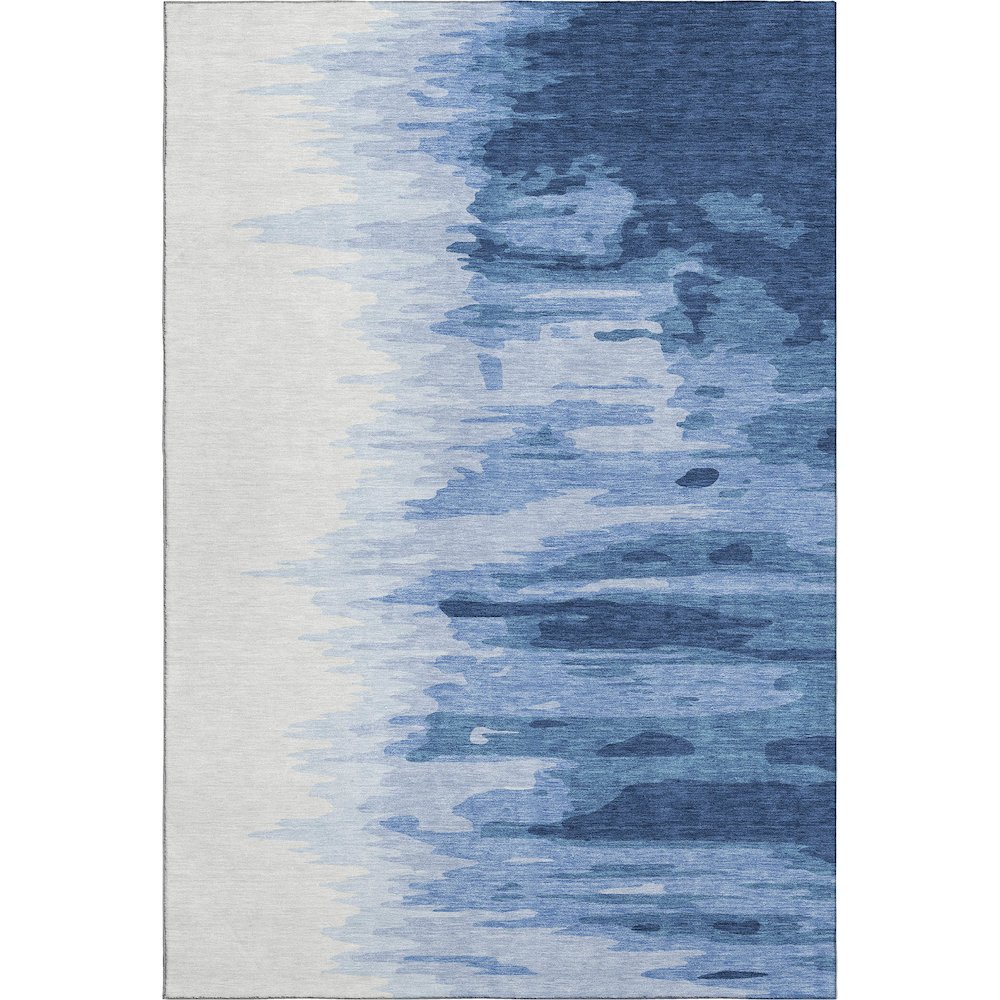 Premium Machine Washable Mayfield AMF1050 Navy 9' x 12' Rug. Picture 1