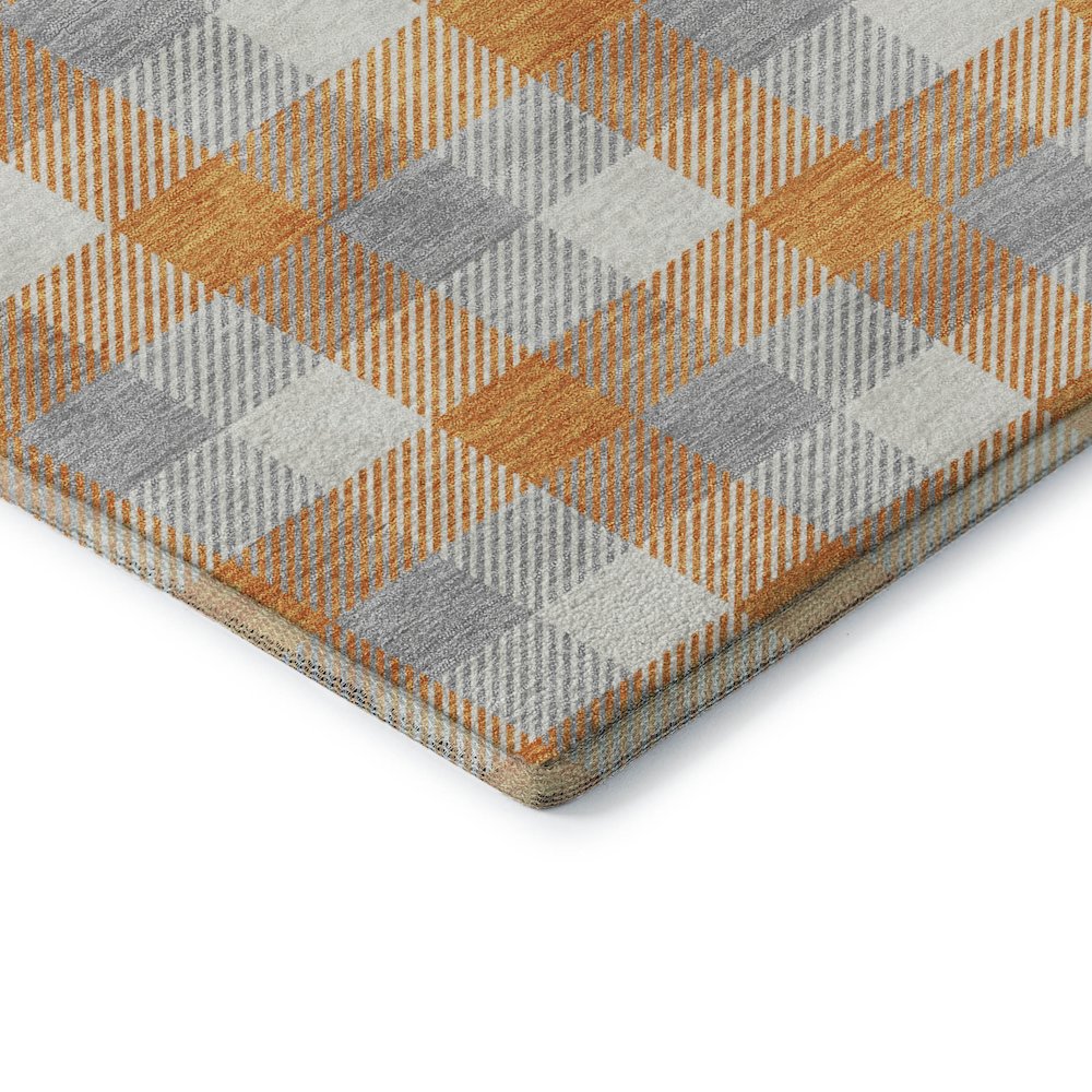 Premium Machine Washable Mayfield AMF1053 Orange 5' x 7'6" Rug. Picture 3
