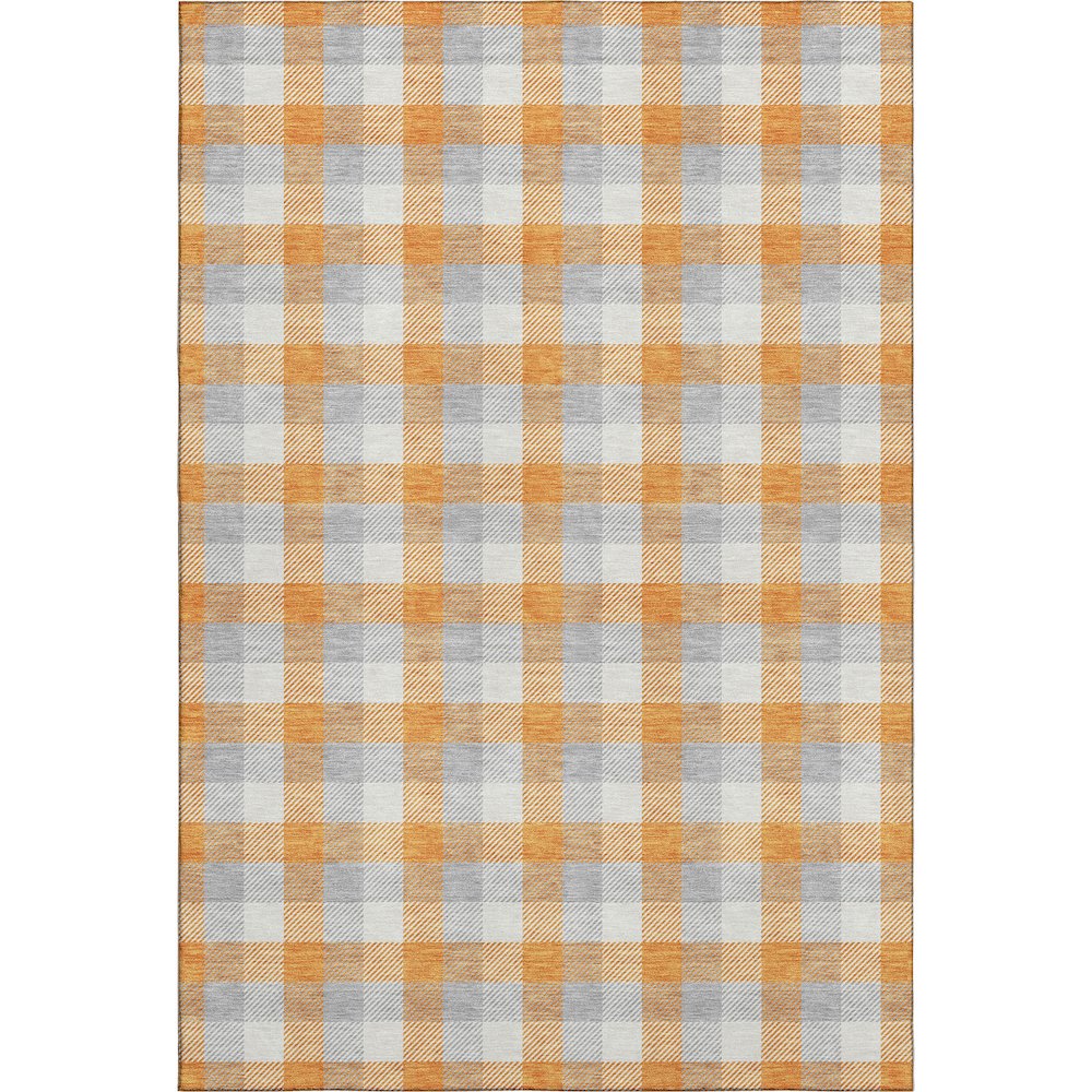 Premium Machine Washable Mayfield AMF1053 Orange 9' x 12' Rug. Picture 1