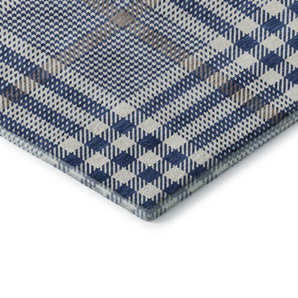 Premium Machine Washable Mayfield AMF1054 Navy 5' x 7'6" Rug. Picture 3