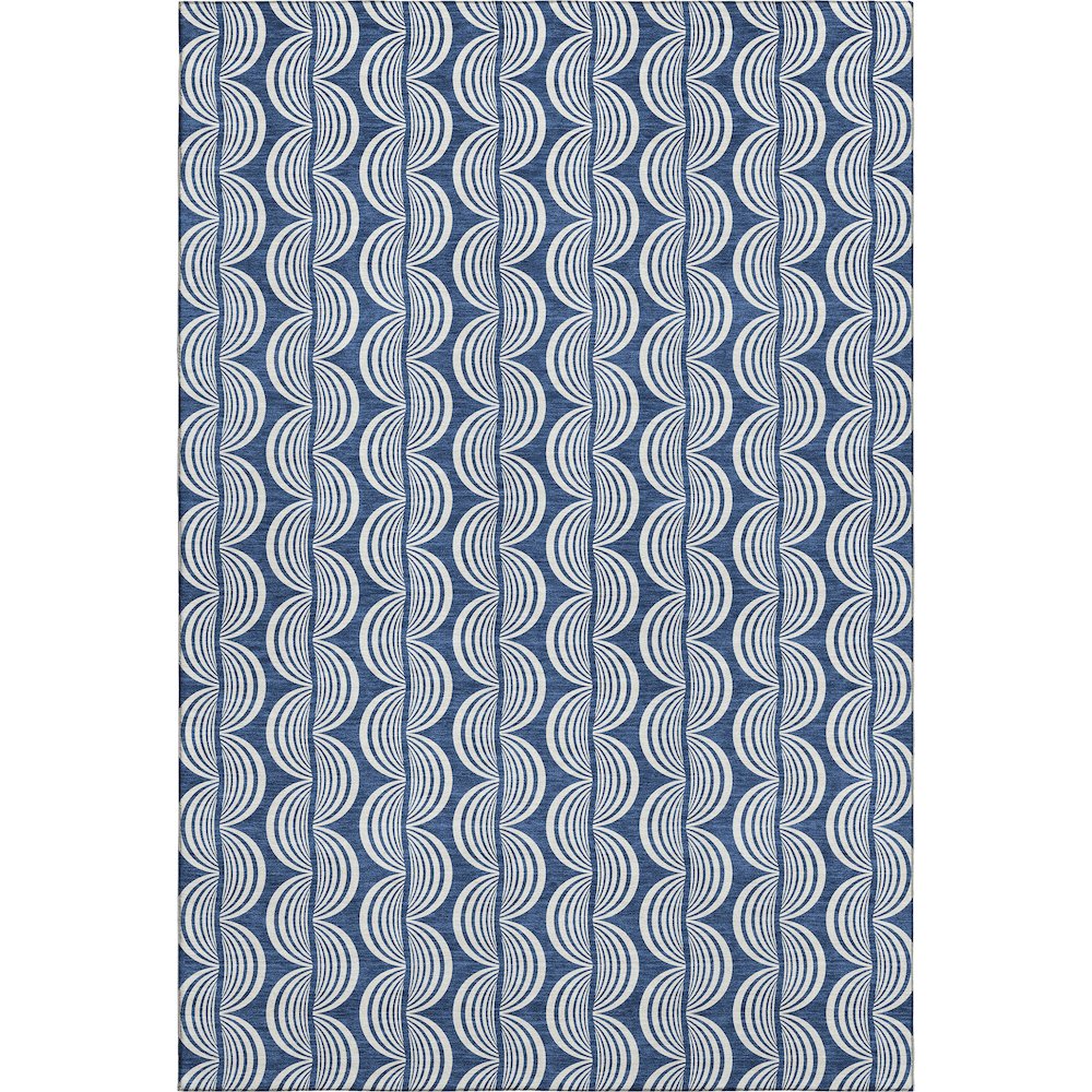 Premium Machine Washable Mayfield AMF1055 Navy 9' x 12' Rug. Picture 1