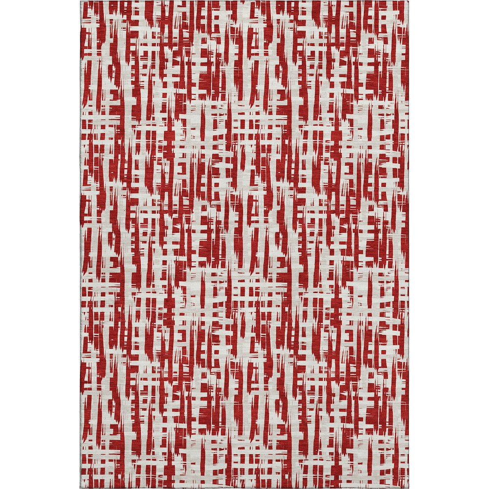 Premium Machine Washable Mayfield AMF1059 Red 9' x 12' Rug. Picture 1
