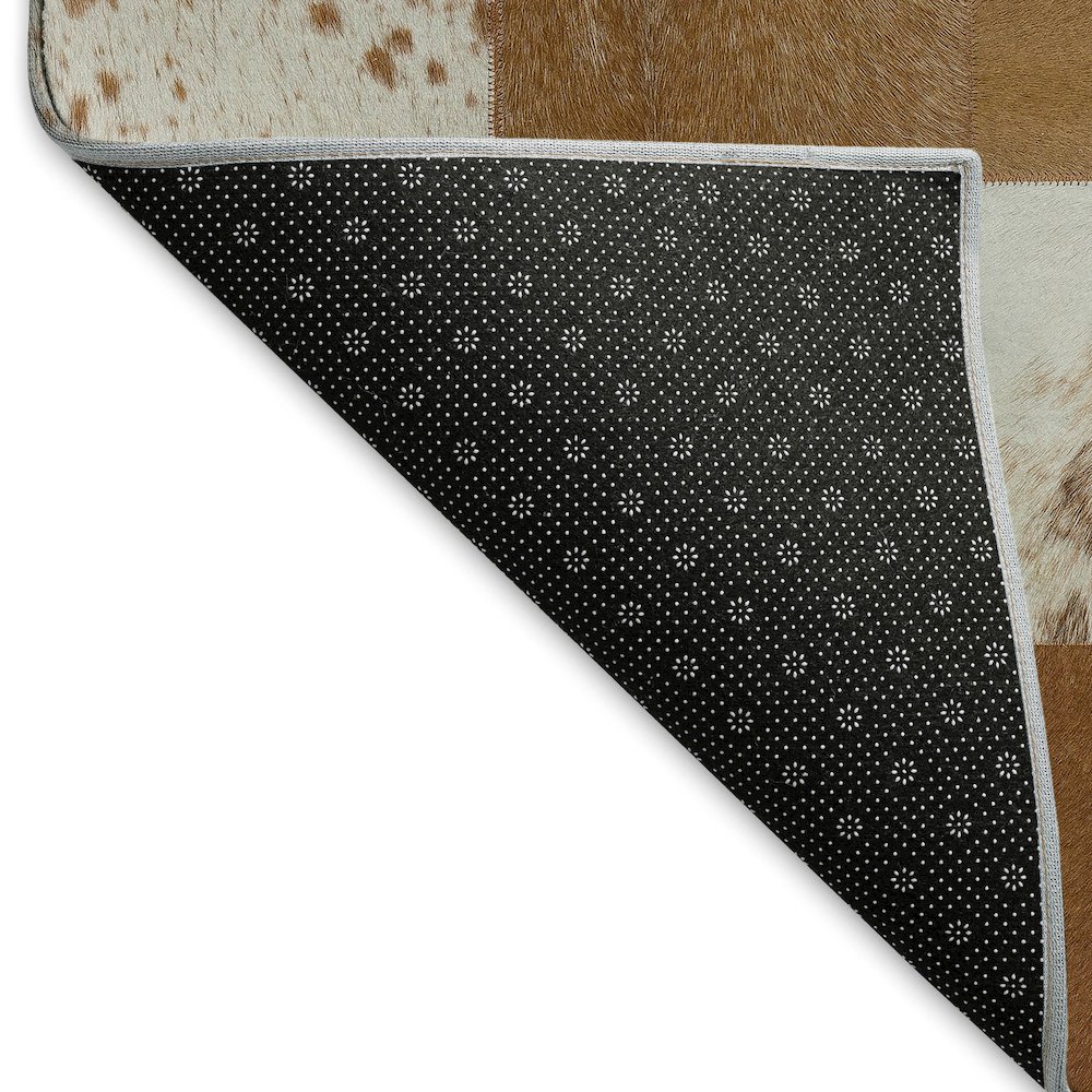 Premium Machine Washable Mayfield  Brown 5' x 7'6" Rug. Picture 2