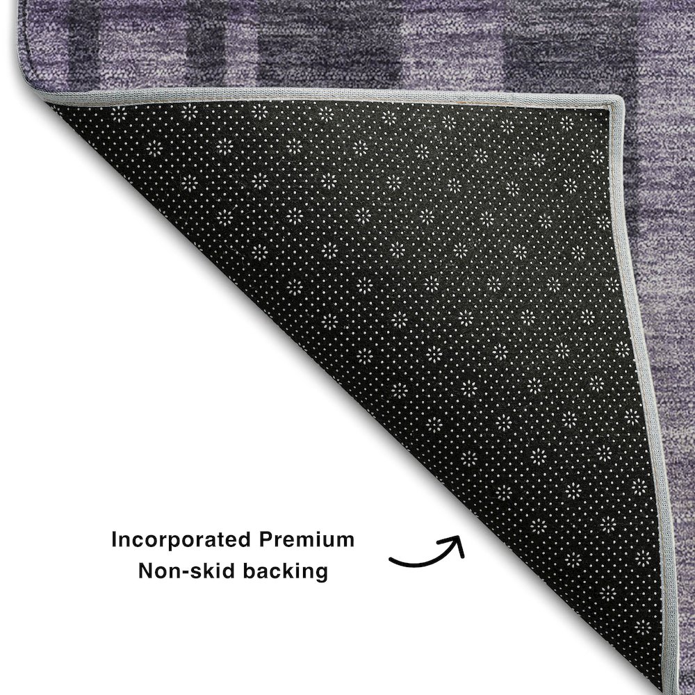 Premium Machine Washable Mayfield AMF1063 Purple 5' x 7'6" Rug. Picture 2