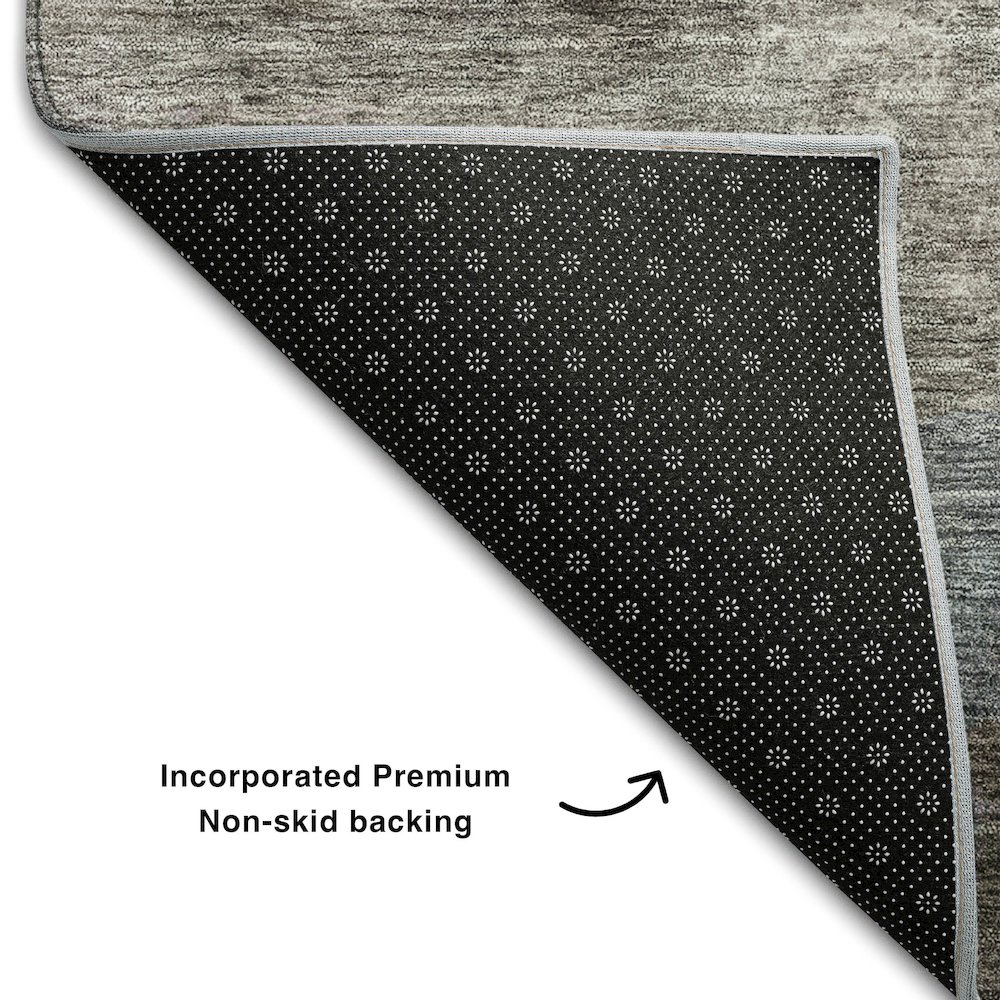 Premium Machine Washable Mayfield AMF1070 Gray 5' x 7'6" Rug. Picture 2