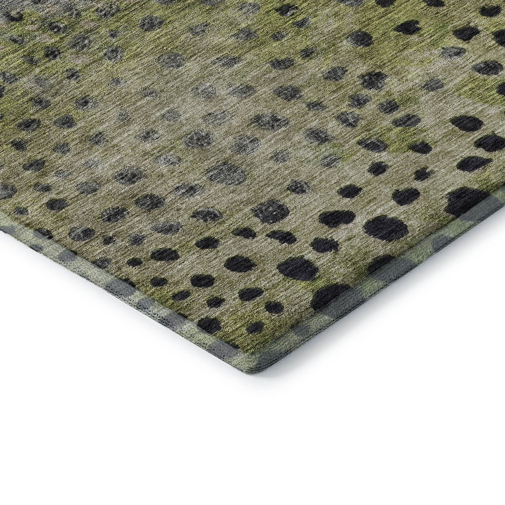 Premium Machine Washable Mayfield AMF1074 Green 5' x 7'6" Rug. Picture 3
