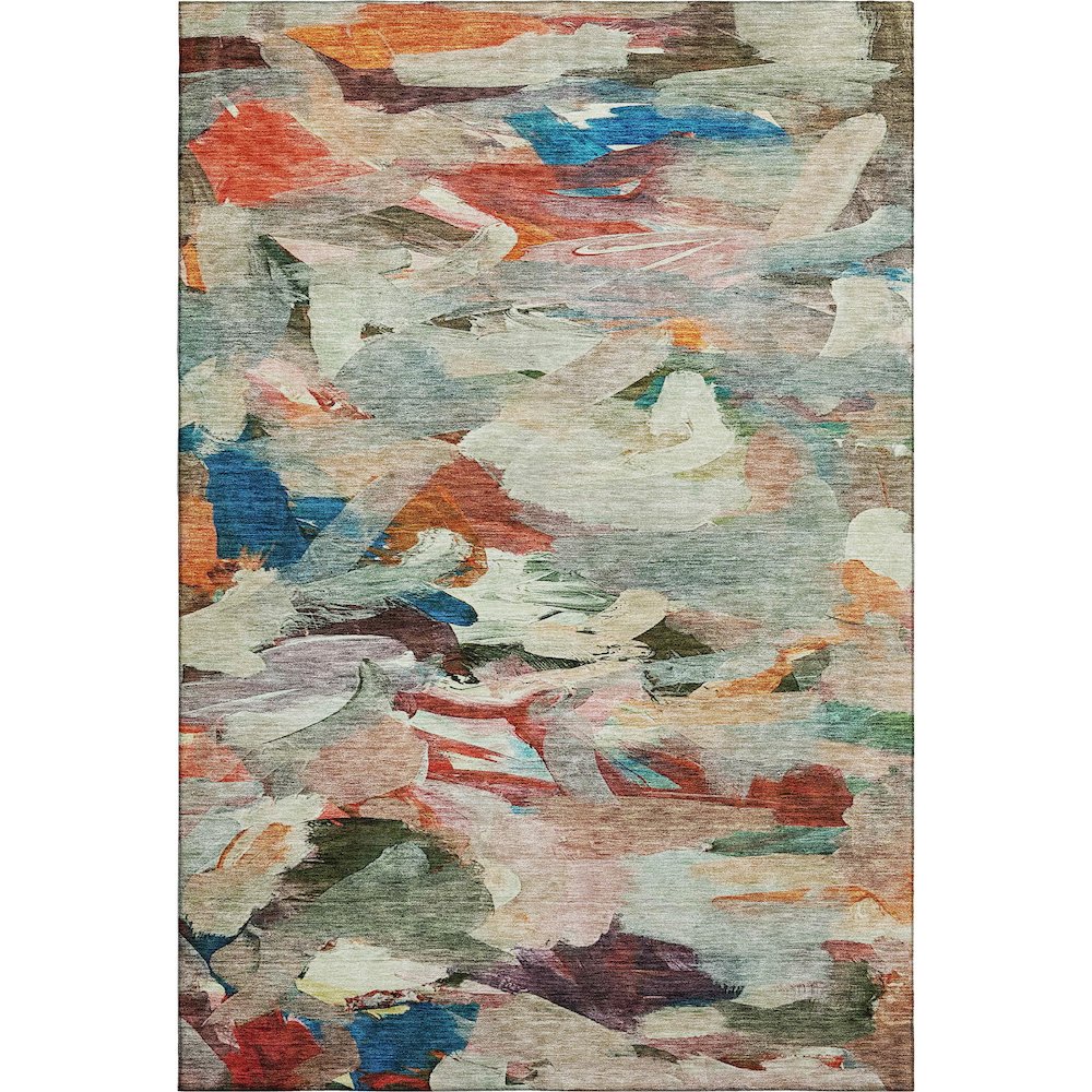 Premium Machine Washable Mayfield AMF1075 Green 9' x 12' Rug. Picture 1