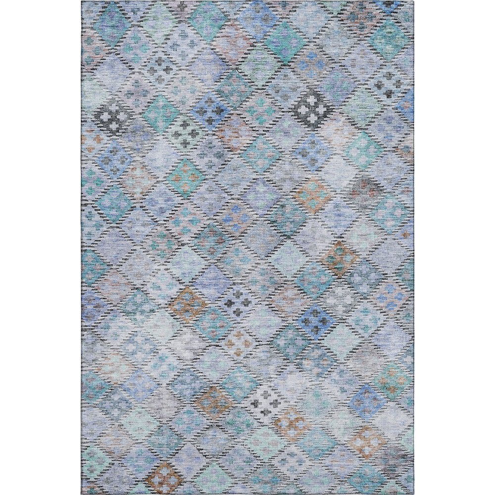 Premium Machine Washable Mayfield AMF1081 Blue 9' x 12' Rug. Picture 1