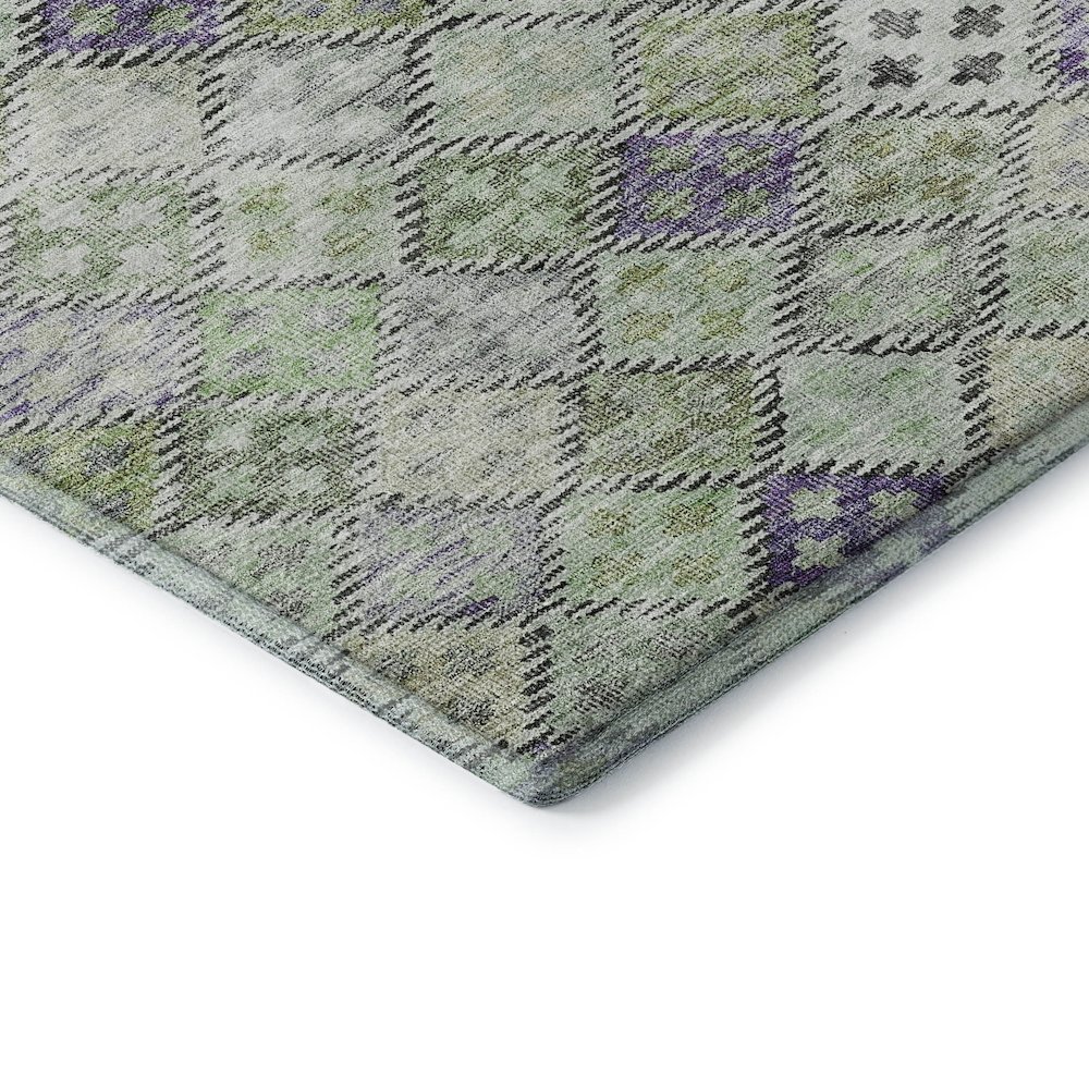 Premium Machine Washable Mayfield AMF1081 Green 5' x 7'6" Rug. Picture 3
