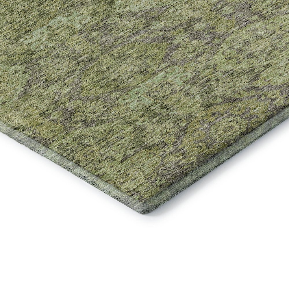 Premium Machine Washable Mayfield AMF1084 Green 5' x 7'6" Rug. Picture 3