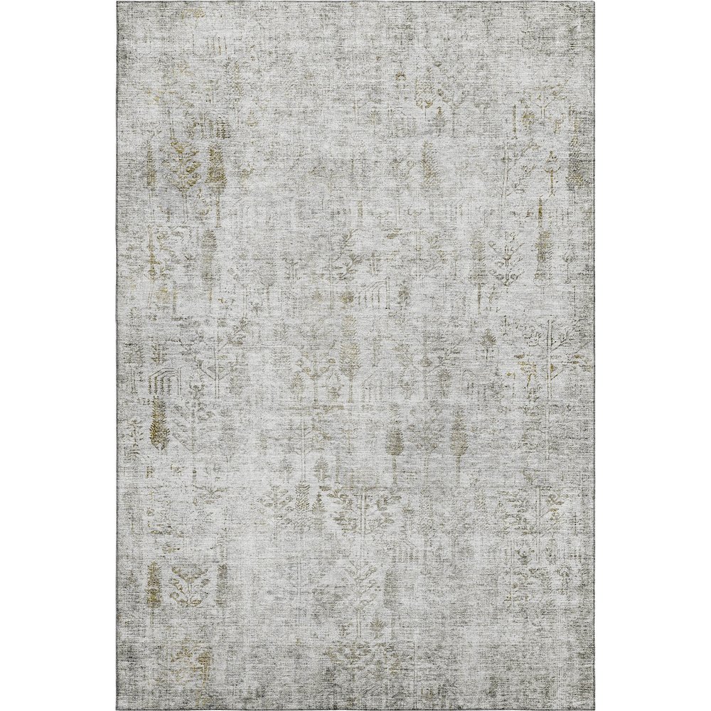 Premium Machine Washable Mayfield AMF1092 Silver 9' x 12' Rug. Picture 1