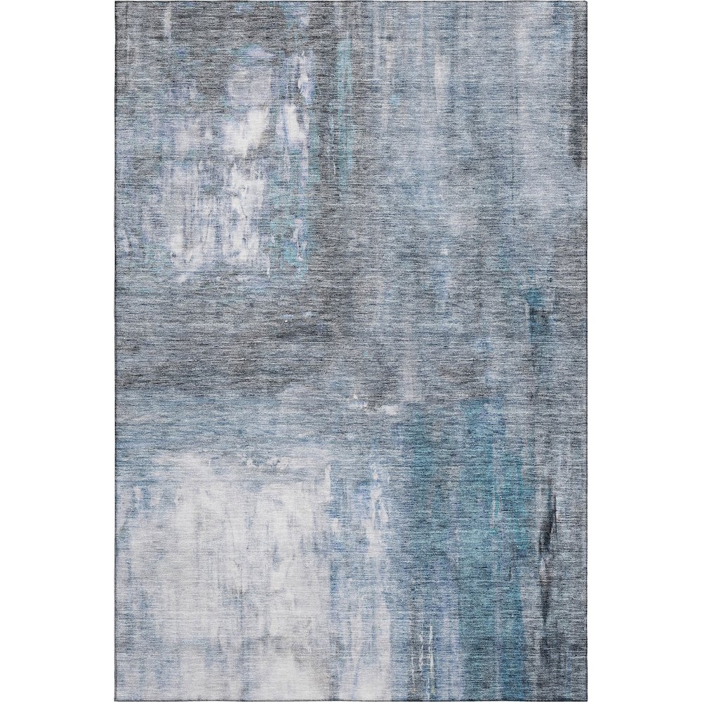 Premium Machine Washable Mayfield AMF1095 Blue 9' x 12' Rug. Picture 1