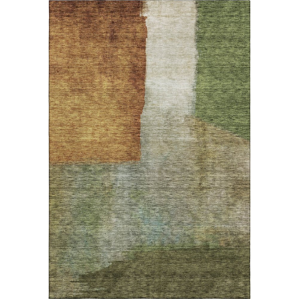 Premium Machine Washable Mayfield AMF1100 Green 9' x 12' Rug. Picture 1
