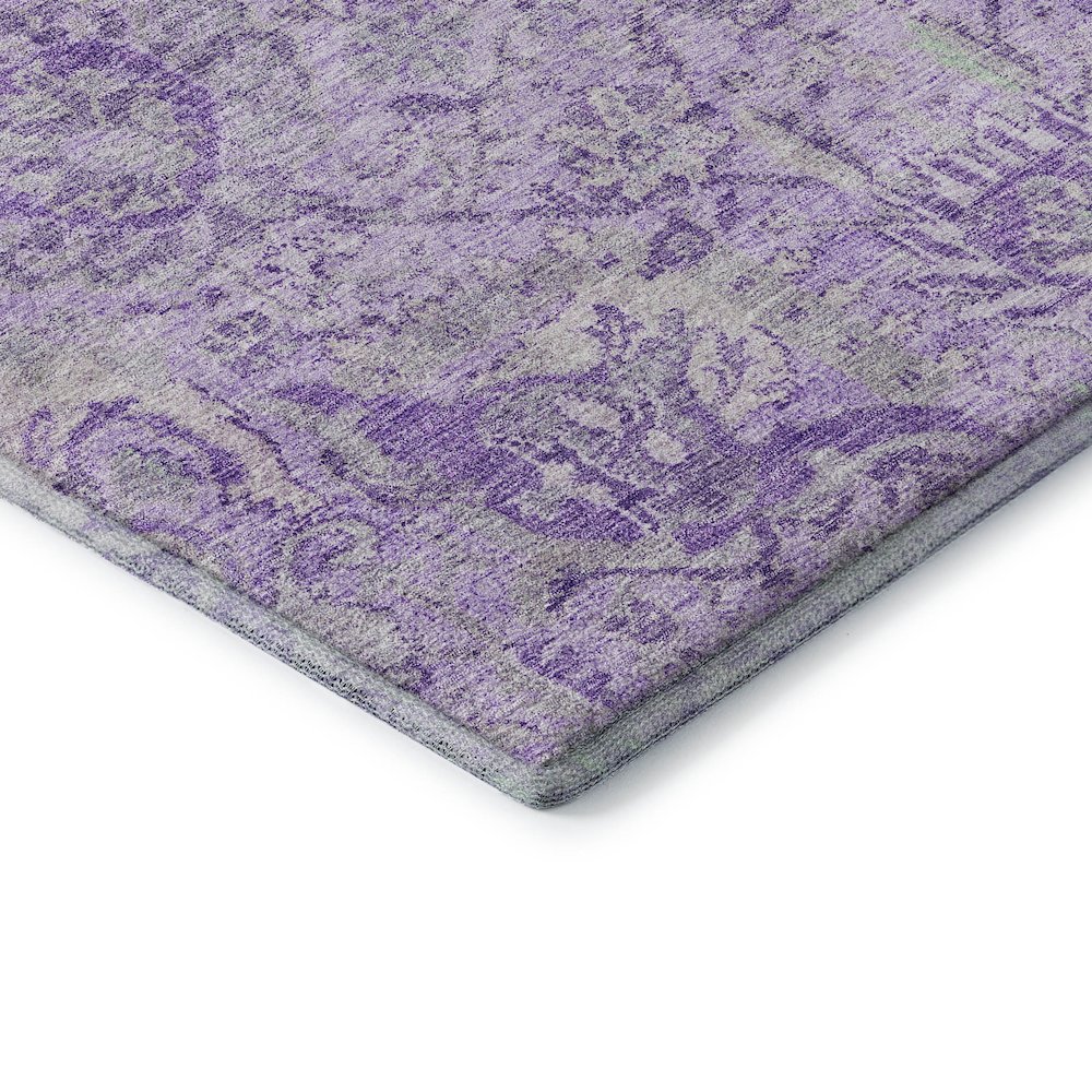 Premium Machine Washable Mayfield AMF1102 Lavender 5' x 7'6" Rug. Picture 3