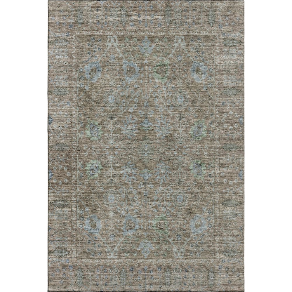 Premium Machine Washable Mayfield AMF1106 Brown 9' x 12' Rug. Picture 1