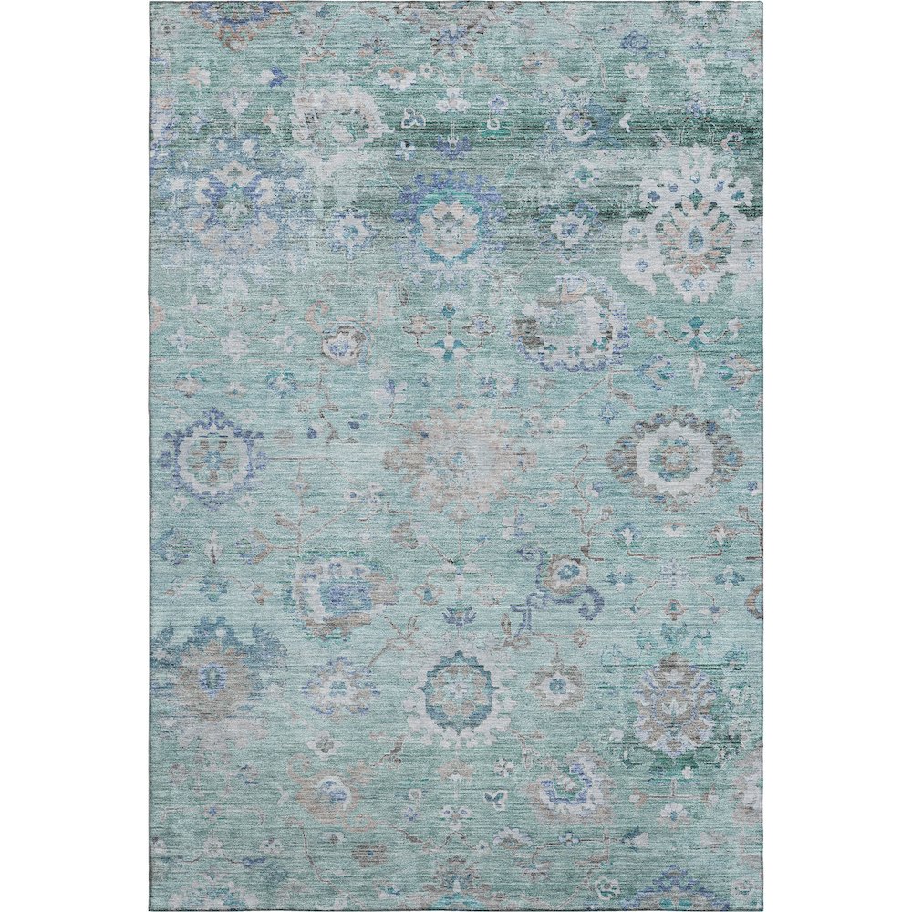 Premium Machine Washable Mayfield AMF1107 Seafoam 9' x 12' Rug. Picture 1
