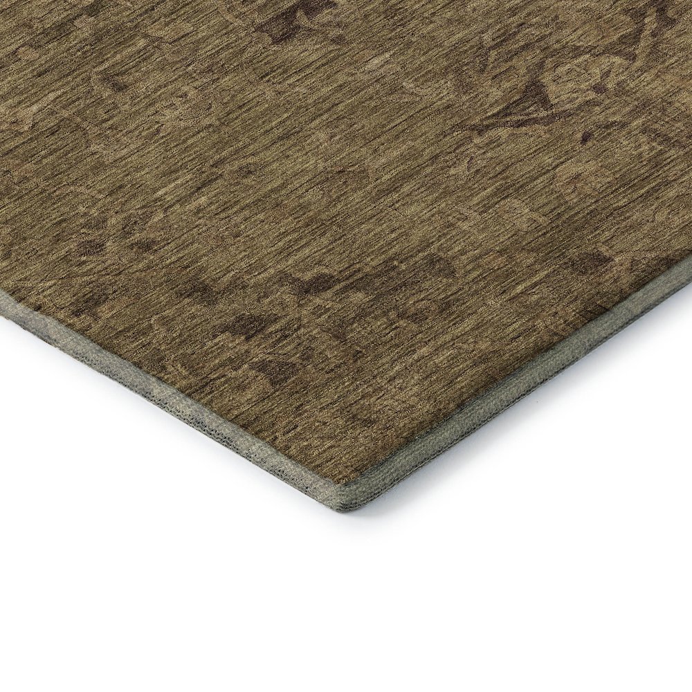 Premium Machine Washable Mayfield AMF1111 Brown 5' x 7'6" Rug. Picture 3