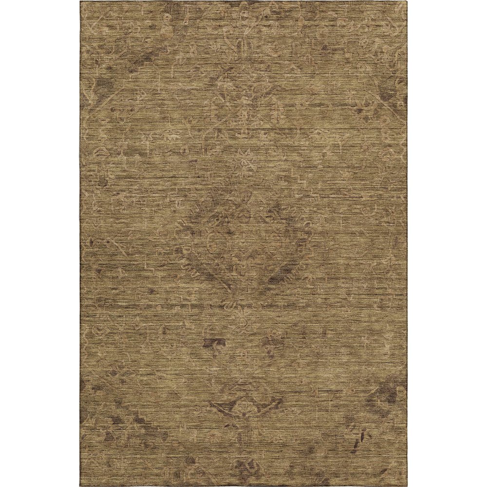 Premium Machine Washable Mayfield AMF1111 Brown 9' x 12' Rug. Picture 1