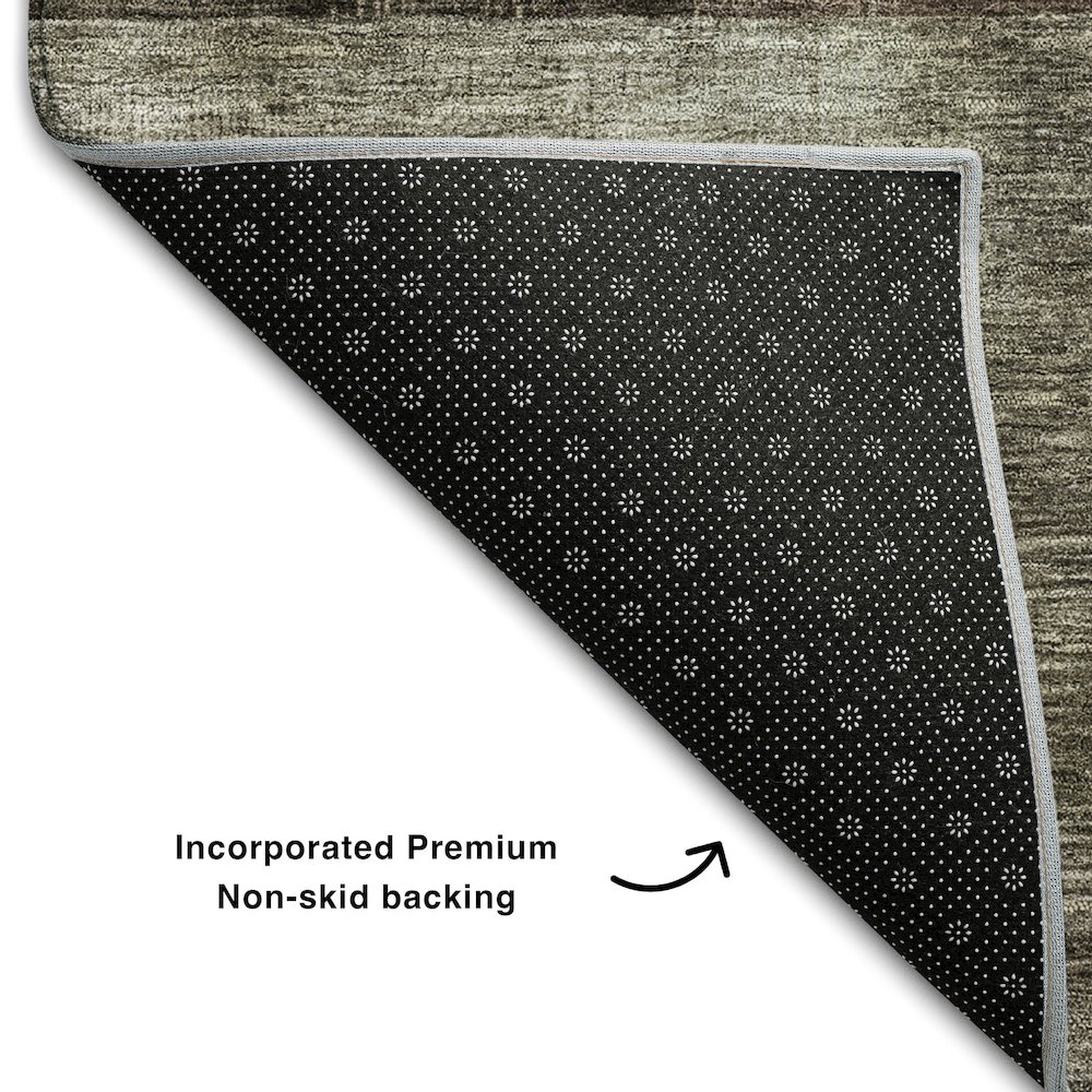 Premium Machine Washable Mayfield AMF1114 Brown 5' x 7'6" Rug. Picture 2