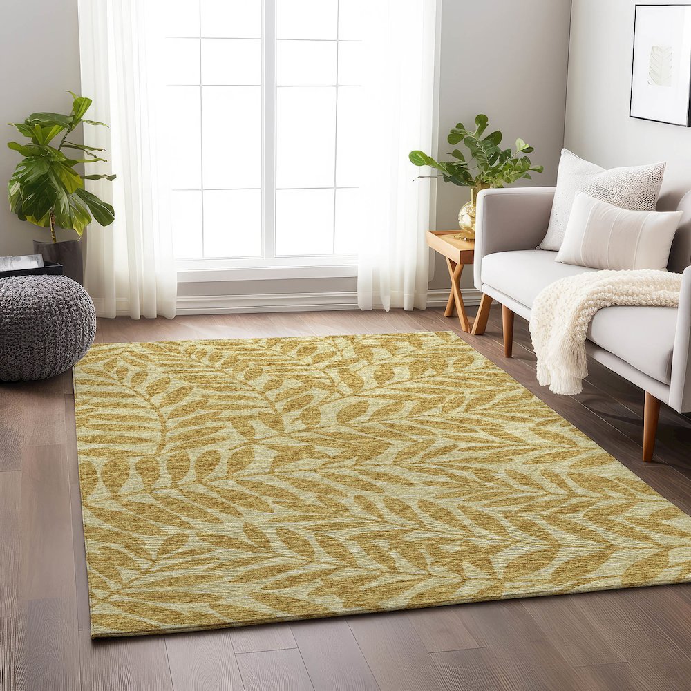 Premium Machine Washable Mayfield  Gilded 9' x 12' Rug. Picture 5