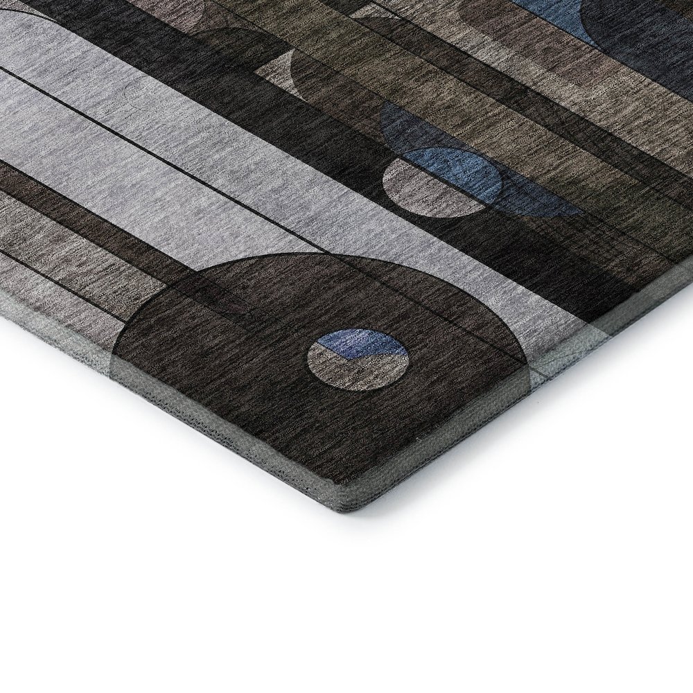 Premium Machine Washable Mayfield AMF1125 Brown 5' x 7'6" Rug. Picture 3
