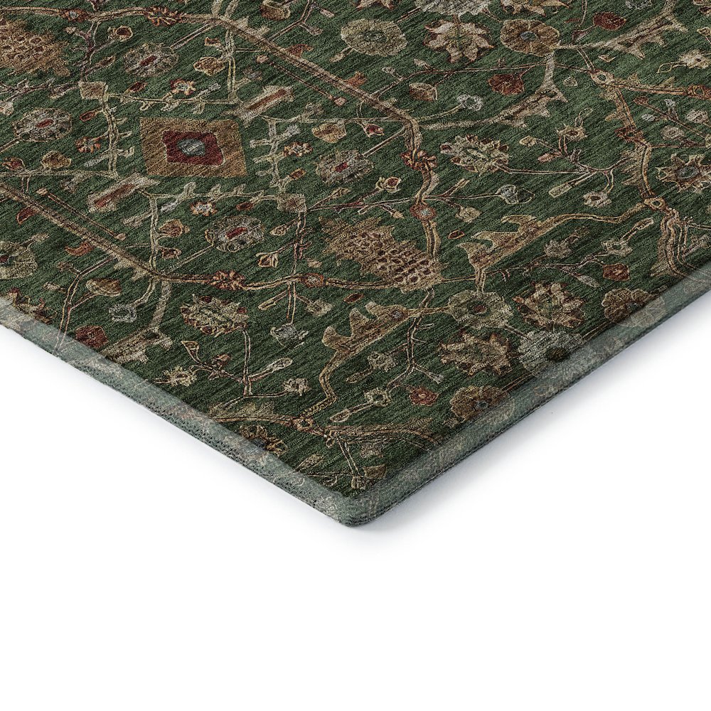 Premium Machine Washable Mayfield AMF1130 Emerald 5' x 7'6" Rug. Picture 3