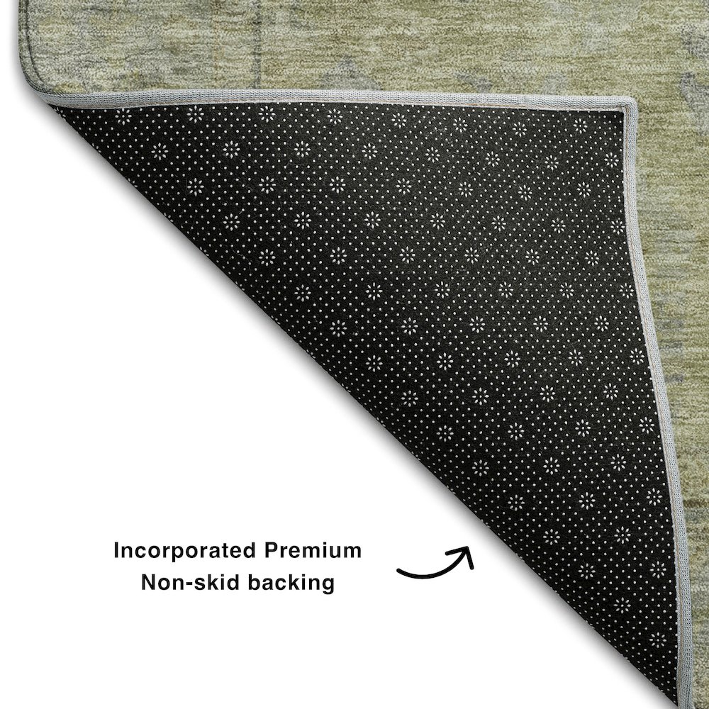 Premium Machine Washable Mayfield AMF1135 Aloe 5' x 7'6" Rug. Picture 2